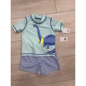Carter’s Baby Boy Dinosaur Rashguard Swim Set 18M NWT